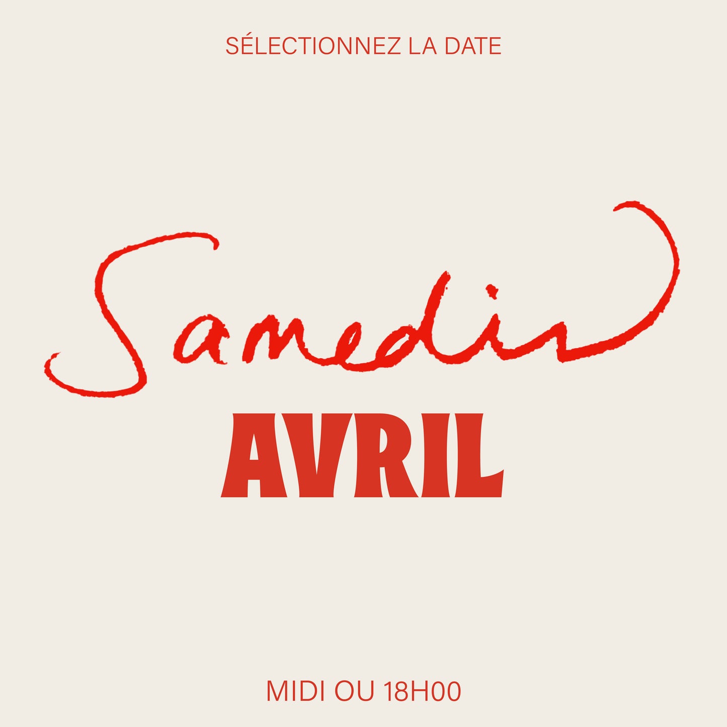 Samedi 12 avril 18h. 2 personnes. -Lien privé-